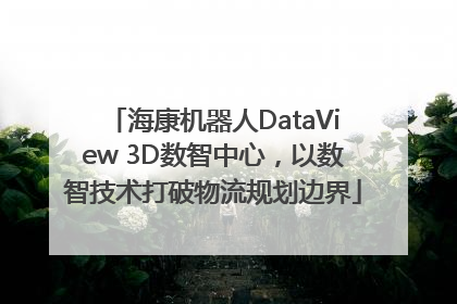 海康机器人DataView 3D数智中心，以数智技术打破物流规划边界