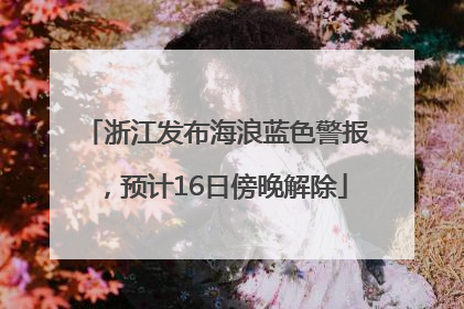 浙江发布海浪蓝色警报，预计16日傍晚解除