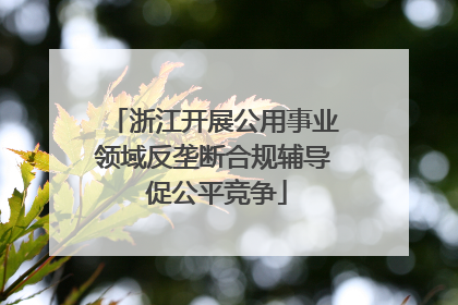 浙江开展公用事业领域反垄断合规辅导 促公平竞争