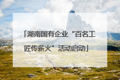 湖南国有企业“百名工匠传薪火”活动启动