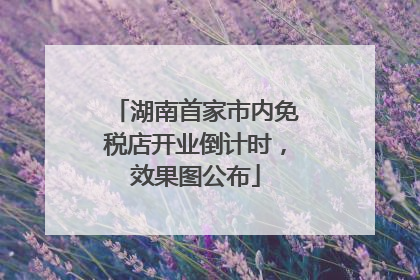湖南首家市内免税店开业倒计时，效果图公布