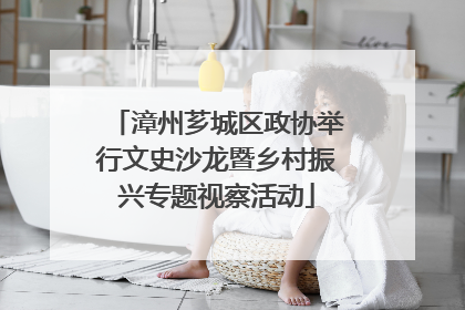 漳州芗城区政协举行文史沙龙暨乡村振兴专题视察活动