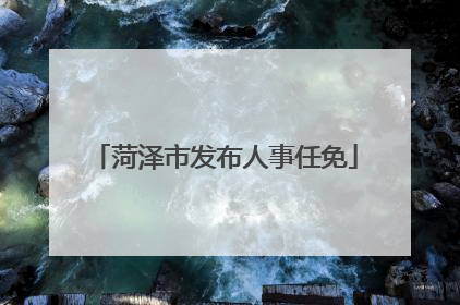 菏泽市发布人事任免