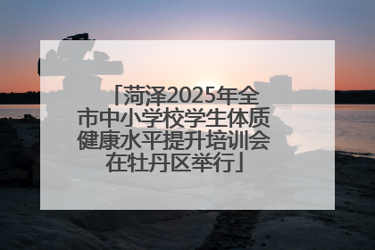 菏泽2025年全市中小学校学生体质健康水平提升培训会在牡丹区举行