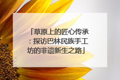 草原上的匠心传承：探访巴林民族手工坊的非遗新生之路