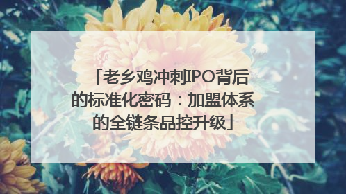 老乡鸡冲刺IPO背后的标准化密码：加盟体系的全链条品控升级