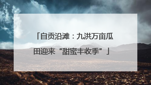 自贡沿滩：九洪万亩瓜田迎来“甜蜜丰收季”