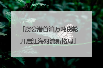 虞公港首泊万吨货轮 开启江海对流新格局