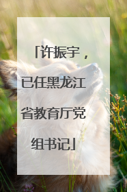 许振宇，已任黑龙江省教育厅党组书记