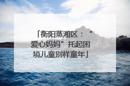 衡阳蒸湘区：“爱心妈妈”托起困境儿童别样童年
