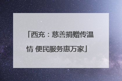 西充：慈善捐赠传温情 便民服务惠万家