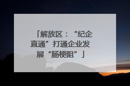 解放区：“纪企直通”打通企业发展“肠梗阻”
