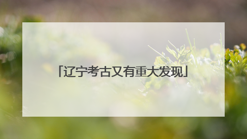 辽宁考古又有重大发现