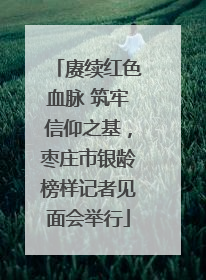 赓续红色血脉 筑牢信仰之基，枣庄市银龄榜样记者见面会举行