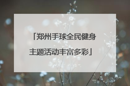 郑州手球全民健身主题活动丰富多彩