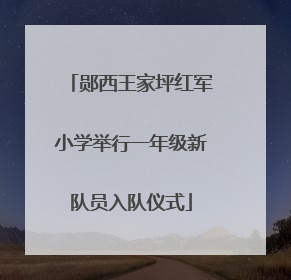 郧西王家坪红军小学举行一年级新队员入队仪式