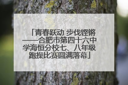 青春跃动 步伐铿锵——合肥市第四十六中学海恒分校七、八年级跑操比赛圆满落幕