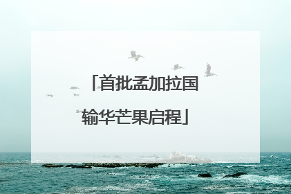 首批孟加拉国输华芒果启程