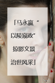 马永嬴“以陵窥政” 掠影文景治世风采