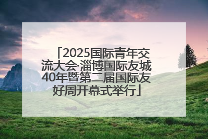 2025国际青年交流大会·淄博国际友城40年暨第二届国际友好周开幕式举行