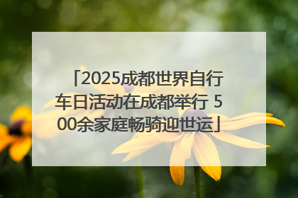 2025成都世界自行车日活动在成都举行 500余家庭畅骑迎世运