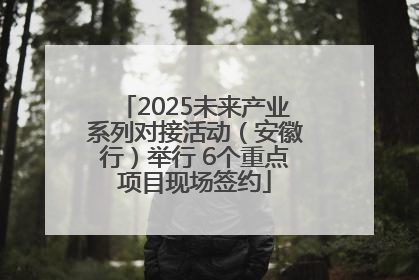 2025未来产业系列对接活动（安徽行）举行 6个重点项目现场签约