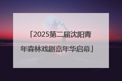 2025第二届沈阳青年森林戏剧嘉年华启幕